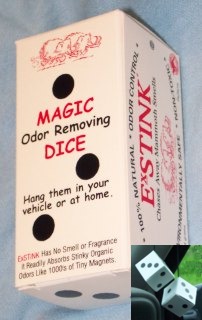 Magic odor removing dice, click here to see them. it will pop in a new window