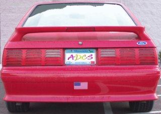 The sticker looks good on this car! Get yours today and we will donate a protion of the proceedes of every sticker sold to help families of veterans and torrorists victims